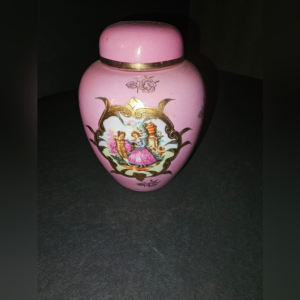 2 Rare Vintage Japanese Hand Painted Ginger Jars Made for Melrose LTD